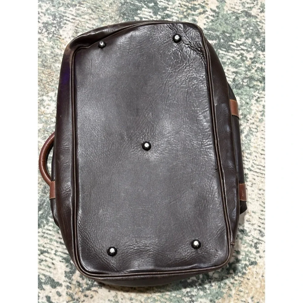 Vintage MC Buenos Aires‎ Leather Travel Duffel Bag